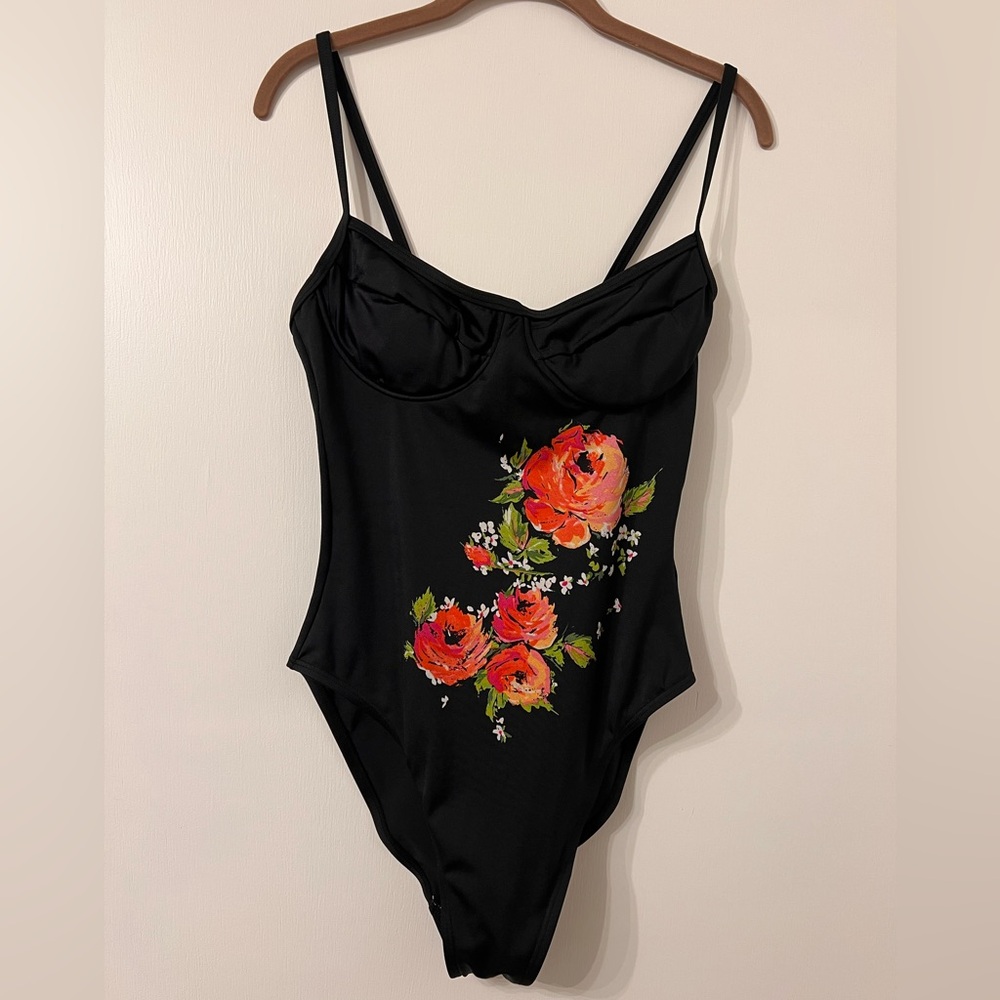 DEADSTOCK NWT NEWPORT NEWS SUN STREAK BUSTIER ONE PIECE SWIMSUIT BODYSUIT ✨
